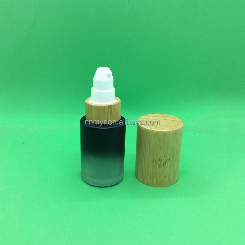 20/30/40/50/60/80 Ml Atomizer Glass Perfume Bottle Empty Refillable Bottle Fragrance Spray Bottle with Bamboo Cap Cosmetic OEM
