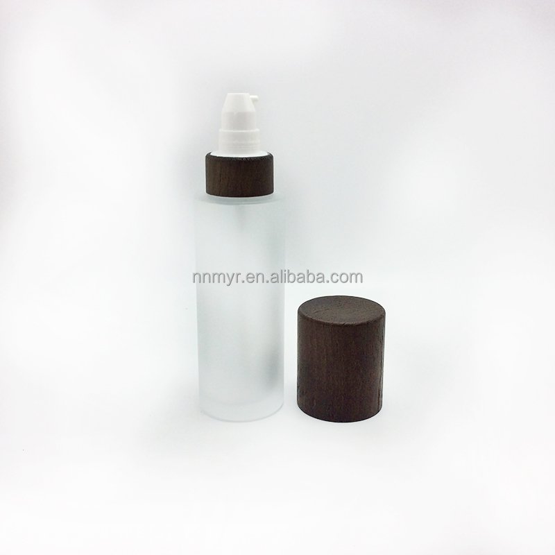 20/30/40/50/60/80 Ml Atomizer Glass Perfume Bottle Empty Refillable Bottle Fragrance Spray Bottle with Bamboo Cap Cosmetic OEM