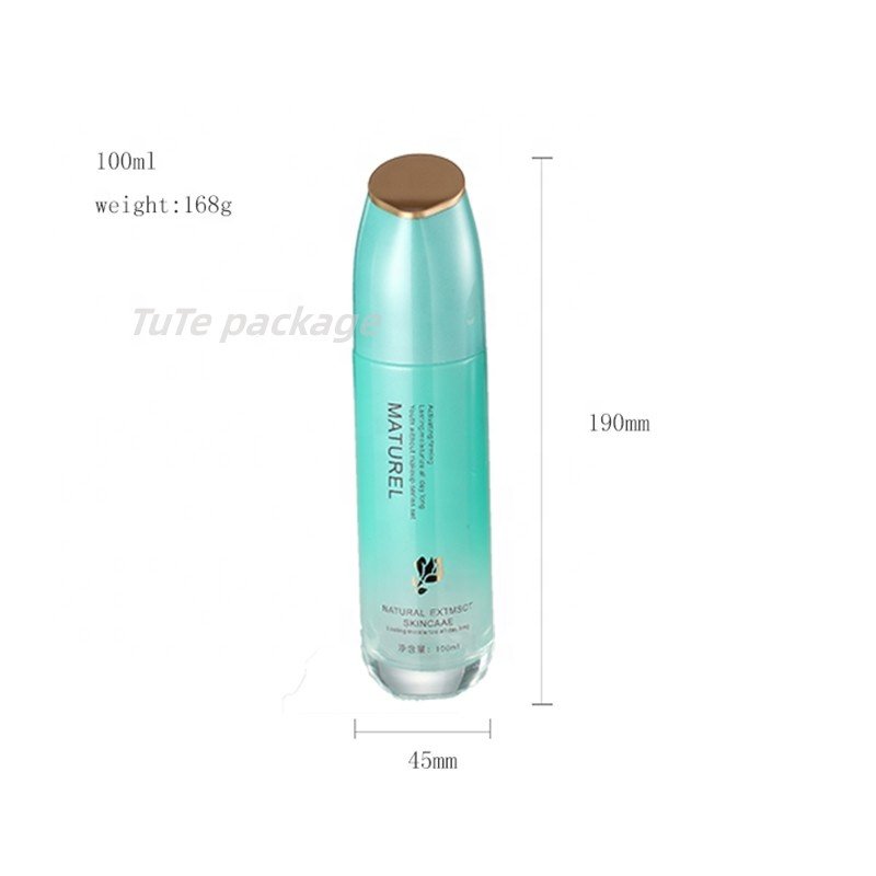 cosmetics essence milk pump glass bottle glass bottle for cosmetics liquid packaging luxury skin care glass bottle set