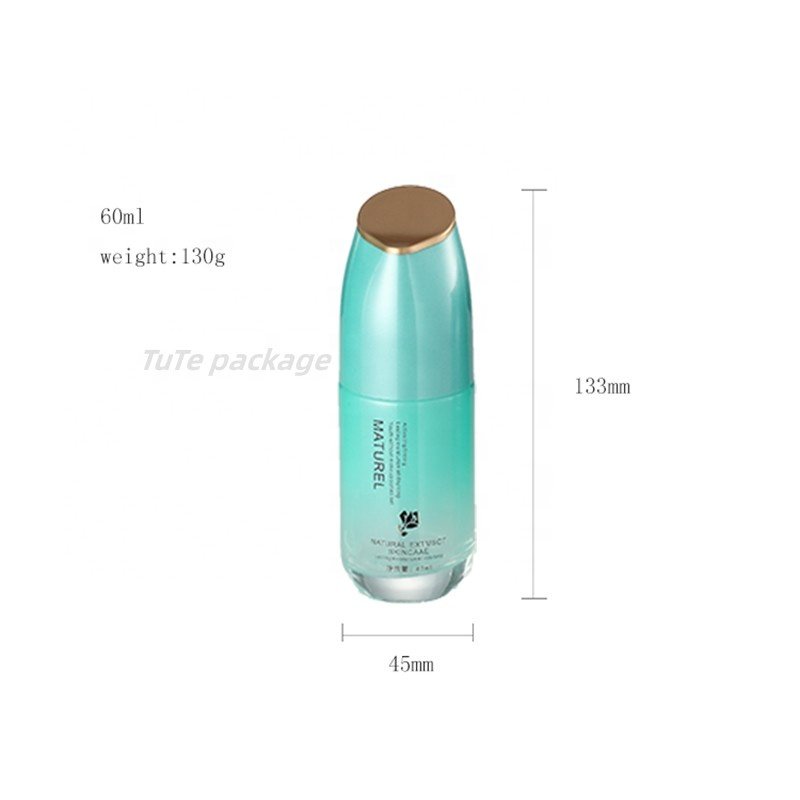 cosmetics essence milk pump glass bottle glass bottle for cosmetics liquid packaging luxury skin care glass bottle set