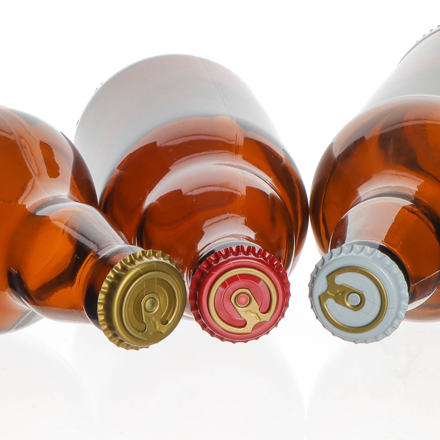 Top Quality 330 Ml 500 Ml Clear Round Glass Beer Bottles With Crown Cap