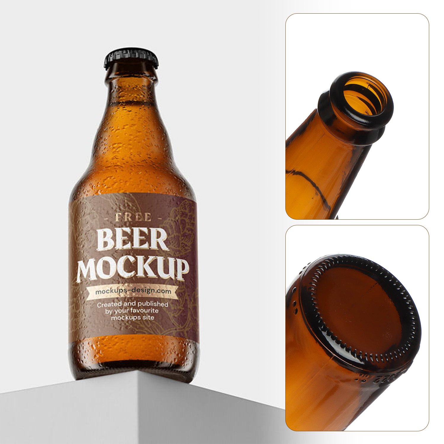Top Quality 330 Ml 500 Ml Clear Round Glass Beer Bottles With Crown Cap
