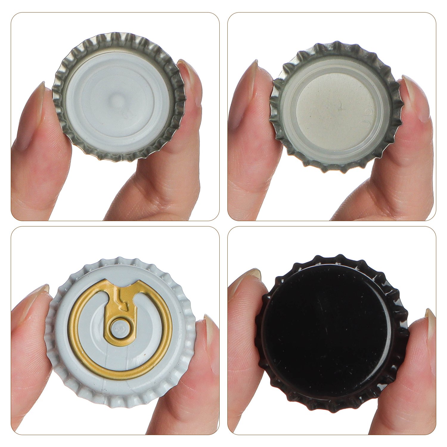 Top Quality 330 Ml 500 Ml Clear Round Glass Beer Bottles With Crown Cap