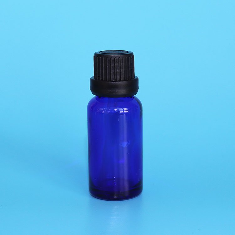 10ml YB blue essential oil glass bottle with cap cobalt blue euro glass essential oil bottle with tamper evident lid