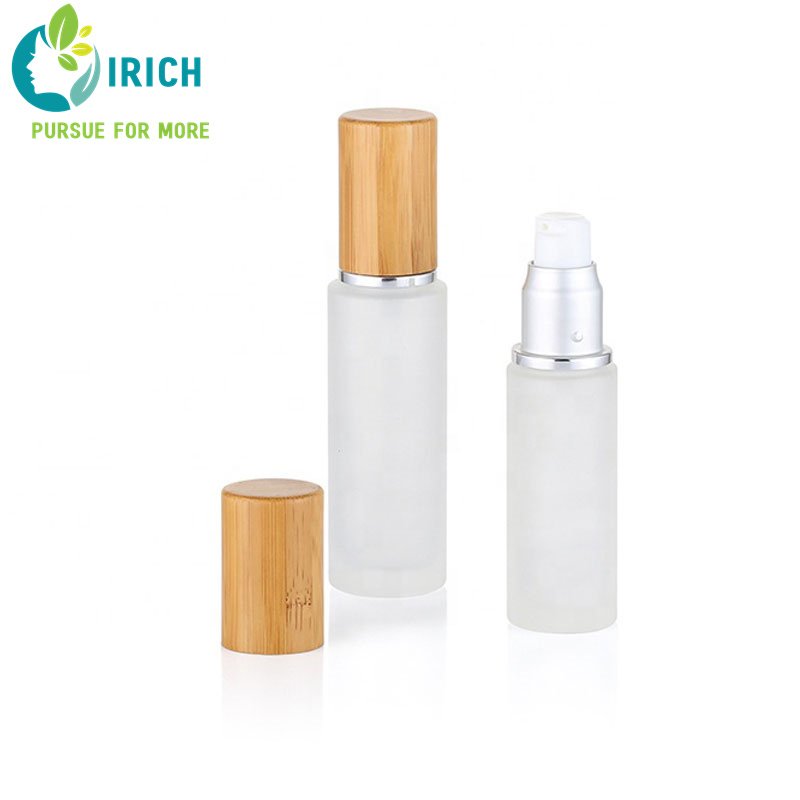 High Quality Custom Cosmetic Packaging Wood Cosmetic Glass Bottle Perfume Cap