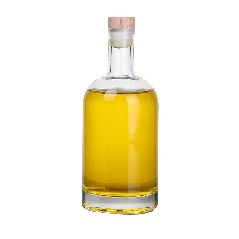 Botellas De Cristal Customized Clear Glass Bottle 200ml 375ml 500ml 1l Liquor Vodka Bottle Botellas De Cristal Para Licor 750Ml