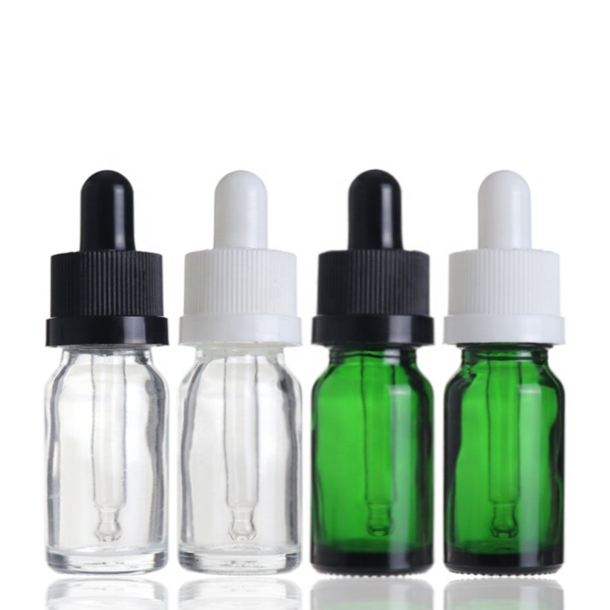 1OZ 2OZ Cosmetic glossy black glass measurement dropper bottle Empty 30ML Essential Oil Bottle With Glass Pipette