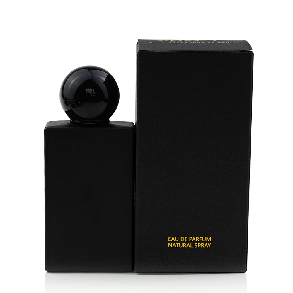 30ml 50ml 100ml men's cologne bottle matte black container perfume glass bottle black with gift paper box and bag