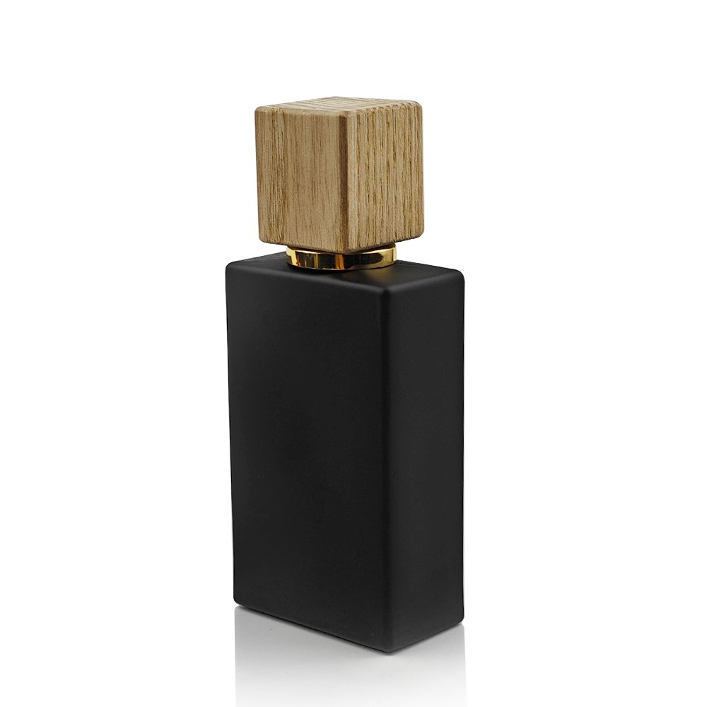 30ml 50ml 100ml men's cologne bottle matte black container perfume glass bottle black with gift paper box and bag