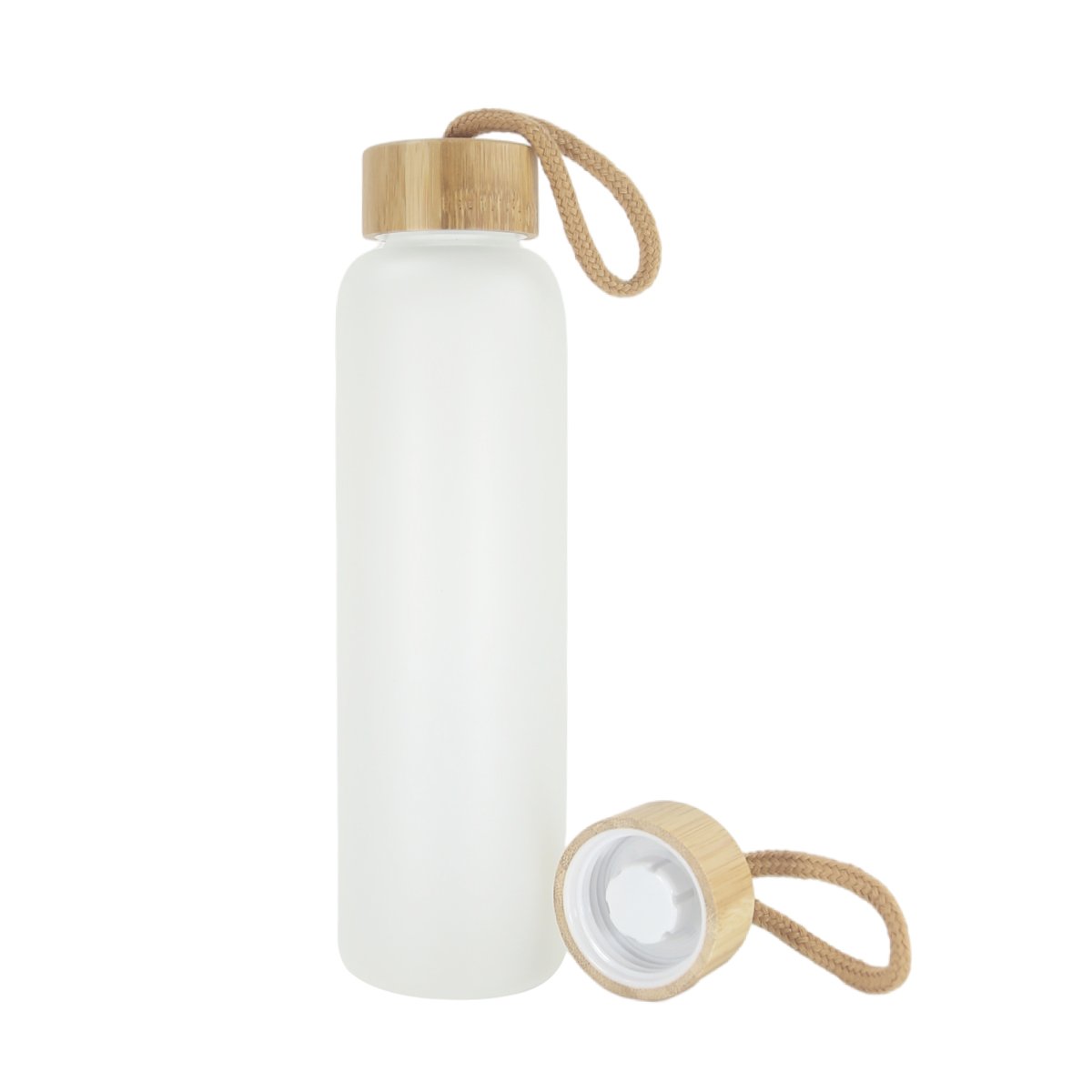 New Style 500ml Sublimation Glass Cup With Bamboo Lid And Tea Tumbler Water Bottle With Strainer
