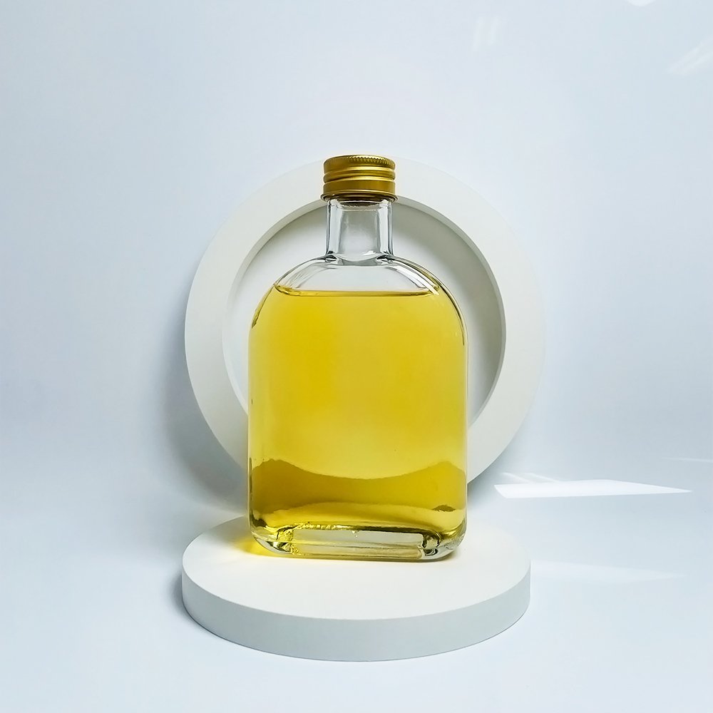300ml clear french round beverage glass bottle cold pressed juice bottles with airtight screw cap