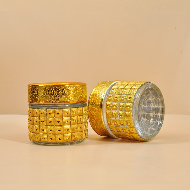 Wholesale 100ml dubai saffron empty glass bottle capsule storage jar glass with screw lid