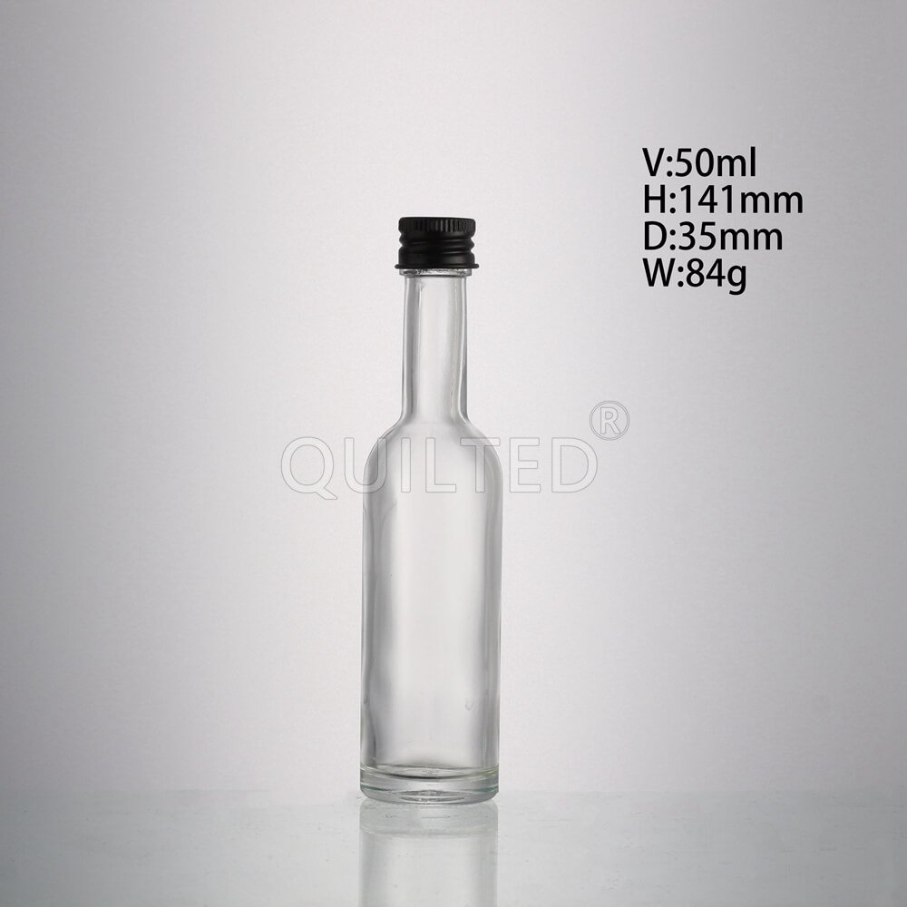 Clear 50 Ml Mini Vodka Glass Bottle 50ml Mini Liquor Bottles