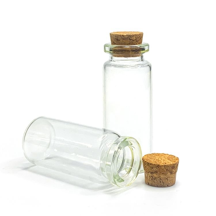Width 30mm Mini Bottles With Cor Lids Wishing Message Glass Bottles Vials Pudding Glass Jar With cork glass bottle stopper