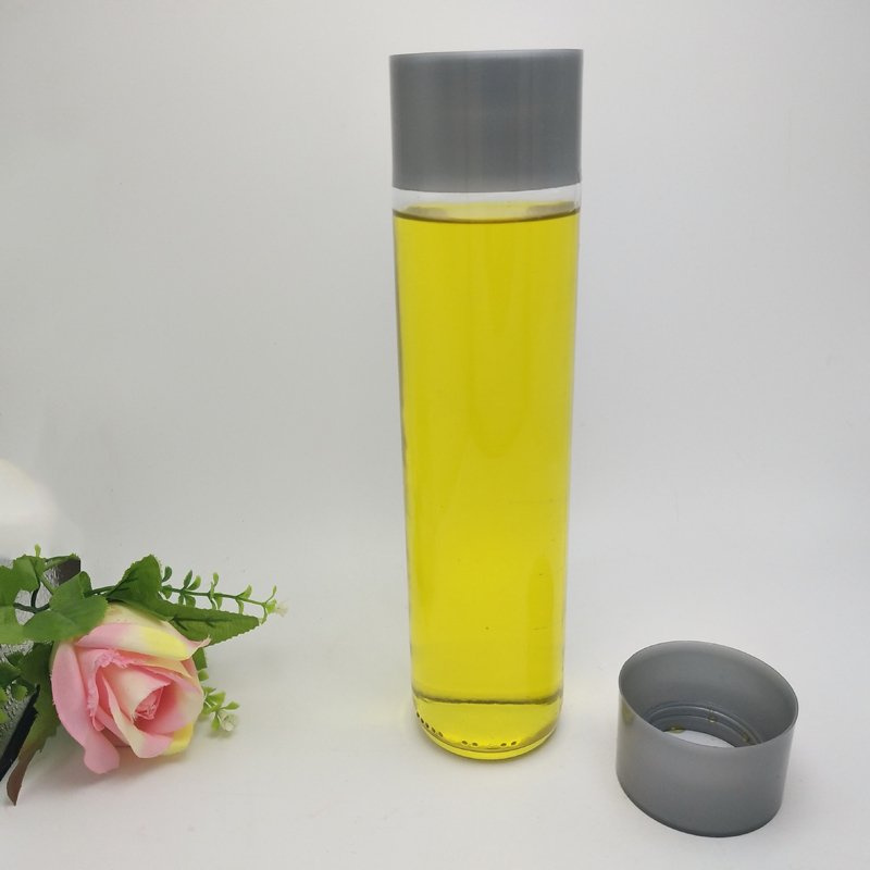 Wholesale Straight Side Cylinder Voss glass Water bottle Mineral Water glass bottle With Cap