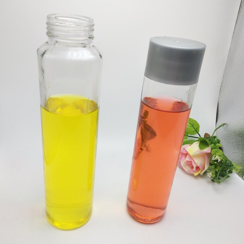 Wholesale Straight Side Cylinder Voss glass Water bottle Mineral Water glass bottle With Cap