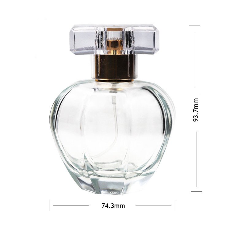 New Design Apple Shape Clear Perfume Glass Bottle Hot Selling Perfume Bottles