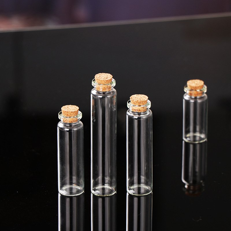 Mini Glass Bottles Clear Drifting Bottles Small Wishing Bottles With Cork Stoppers For Wedding Birthday Party Glass Jars