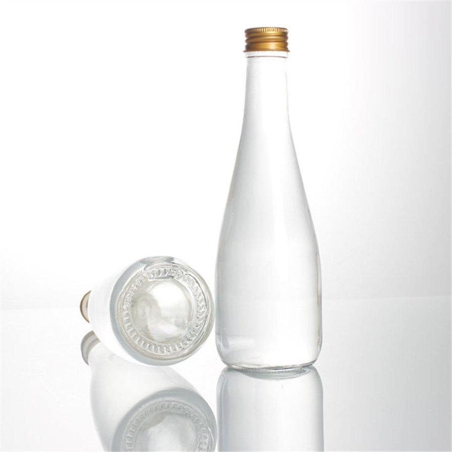 Tear Drop Shape Stock Sparkling Spring Water Fiji Natural empty Soda Glass bottles 25.4 Oz
