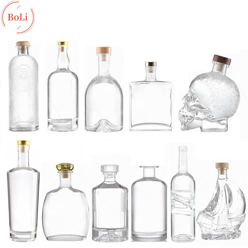 Customized Top Quality Empty Glass Liquor Bottle 500ml 700ml 750ml Tequila Vodka Whisky Gin Bottle