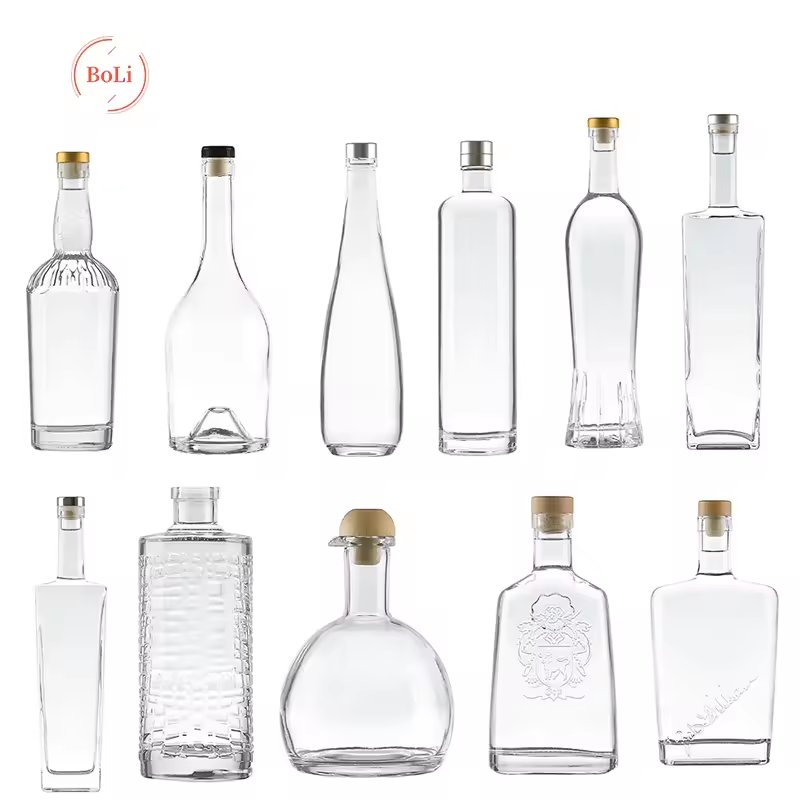 Customized Top Quality Empty Glass Liquor Bottle 500ml 700ml 750ml Tequila Vodka Whisky Gin Bottle