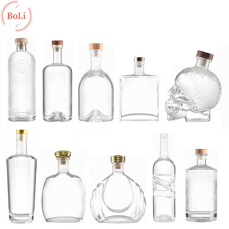Customized Top Quality Empty Glass Liquor Bottle 500ml 700ml 750ml Tequila Vodka Whisky Gin Bottle