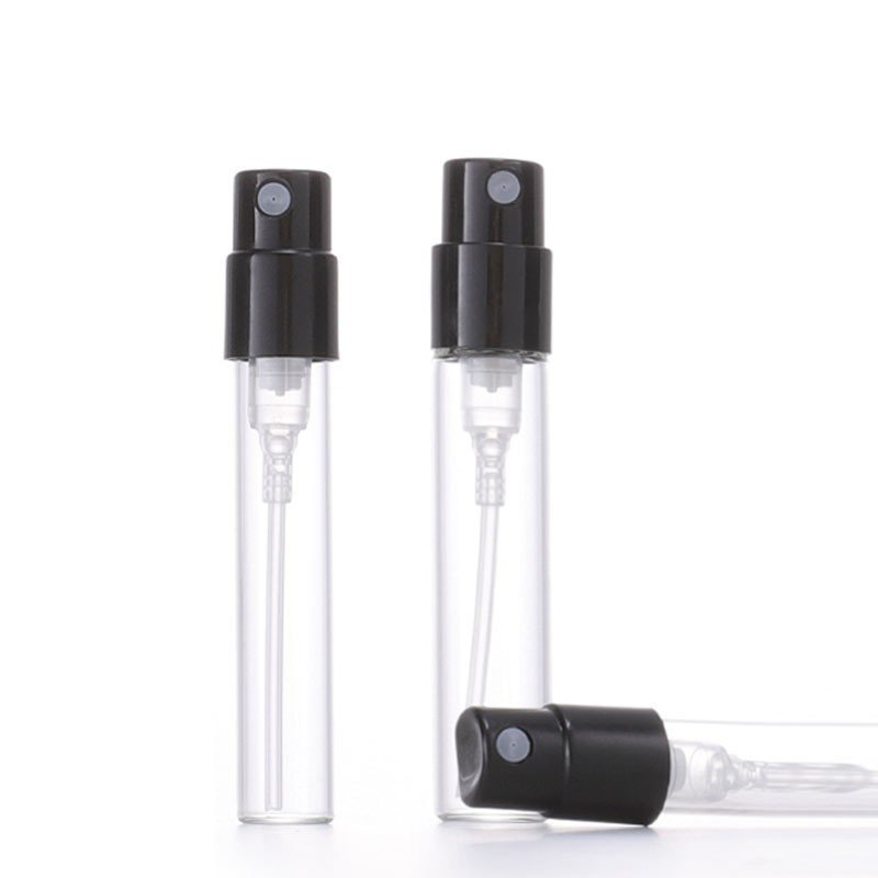 Mini tester Empty 1ml 1.5ml 2ml 1.8ml 2.5ml round fine mist spray perfume sample glass vial pocket sprayer bottle for perfume