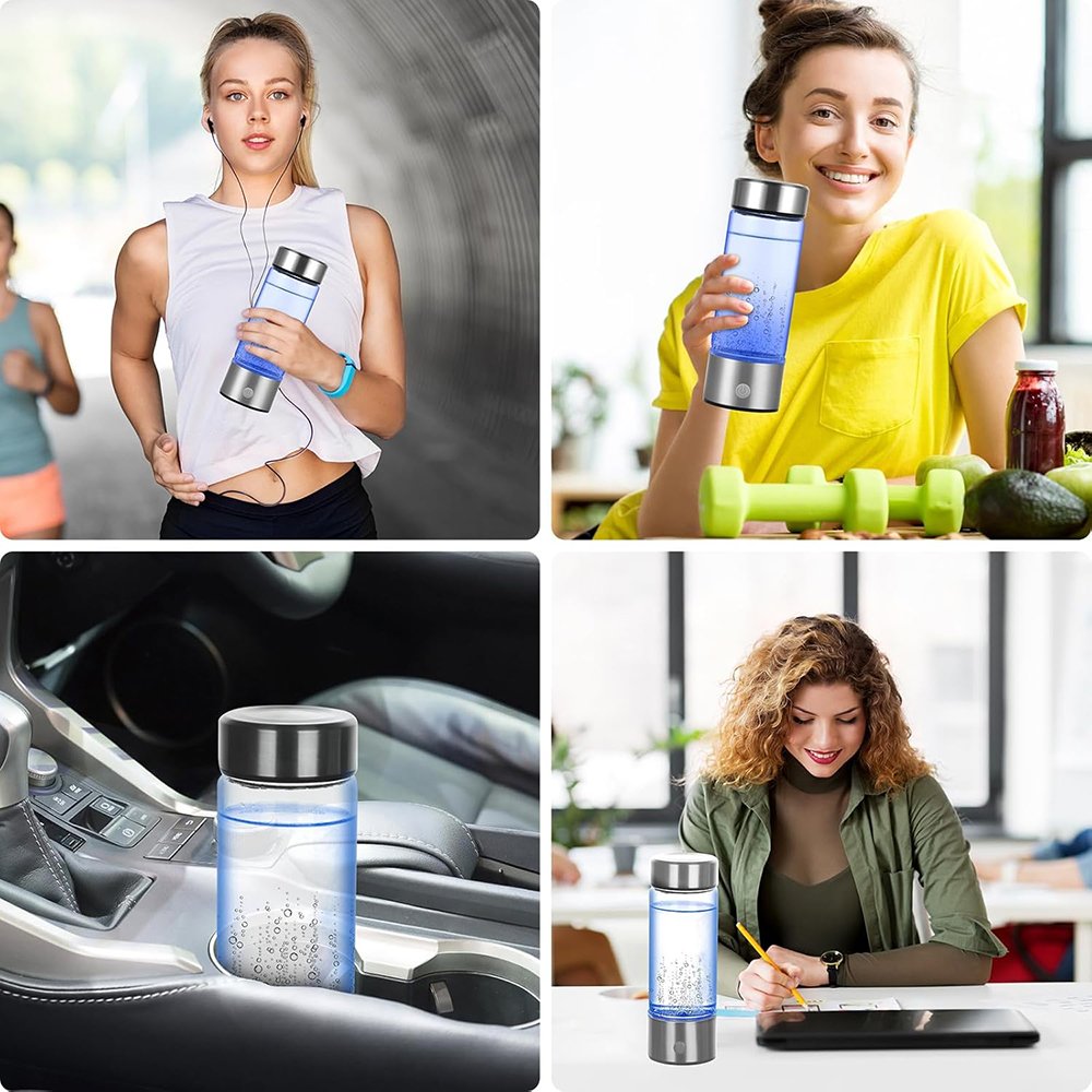 Manufacturer custom hydrogen water glass bottle 5000 ppb h2 hydrogen-rich spe pem best new technology hydrogen water bottle