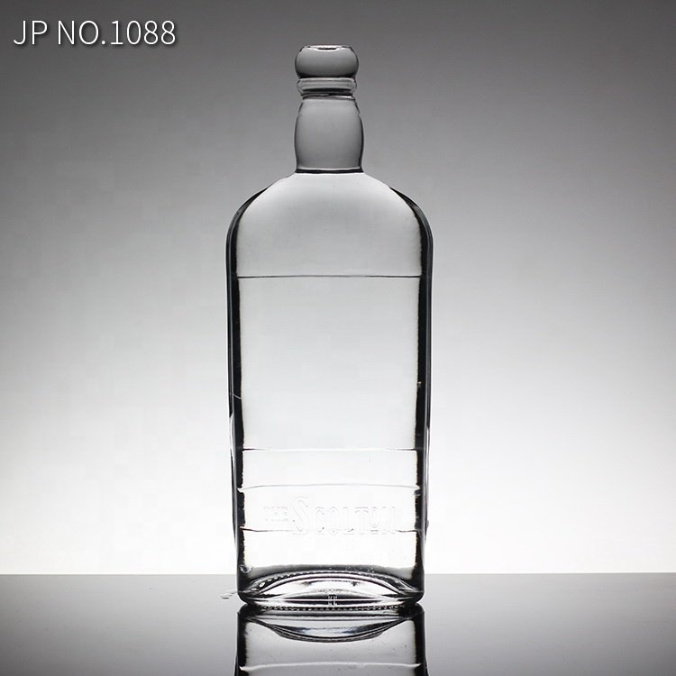 800ml 1000ml 3000ml Big Capacity Whisky Glass Bottle Round 500ml Square Glass Water Bottle