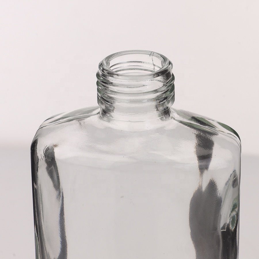 New Coming 200ML 6.7 oz Clear Flat Flask Ice Cold Brew Coffee Glass Bottle Packaging For Sell With Lids