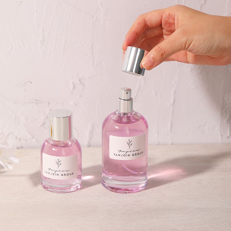 100ml Empty Perfume Glass Bottles Round Clear Refillable Perfume Bottle Spray Parfum Bottle