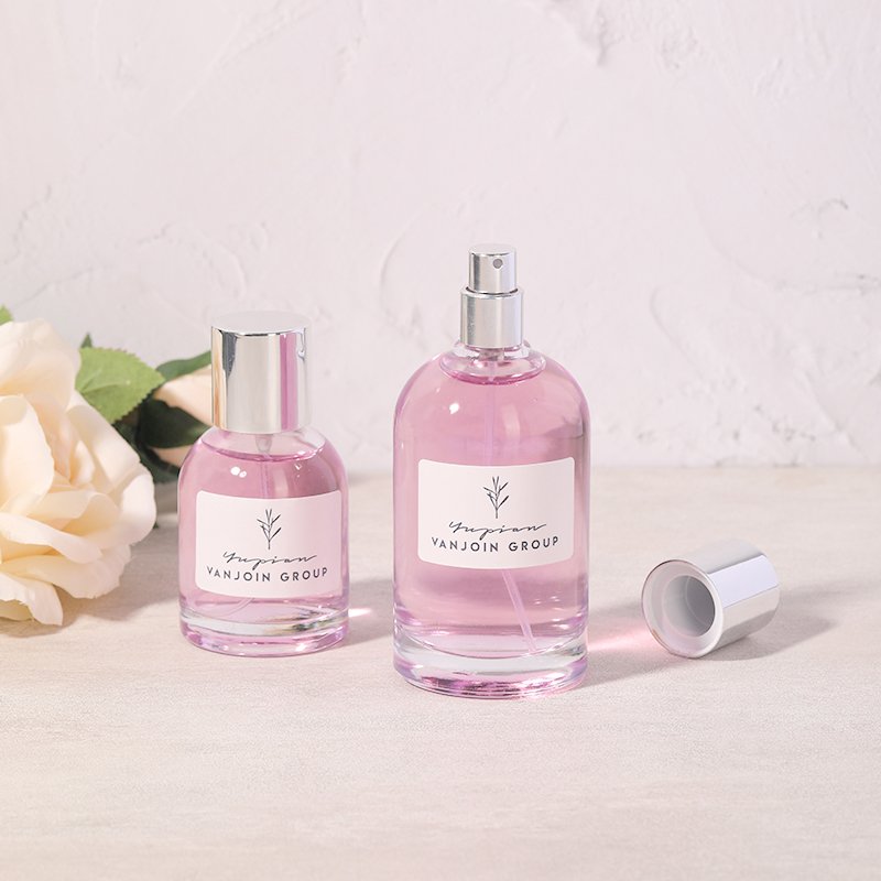 100ml Empty Perfume Glass Bottles Round Clear Refillable Perfume Bottle Spray Parfum Bottle