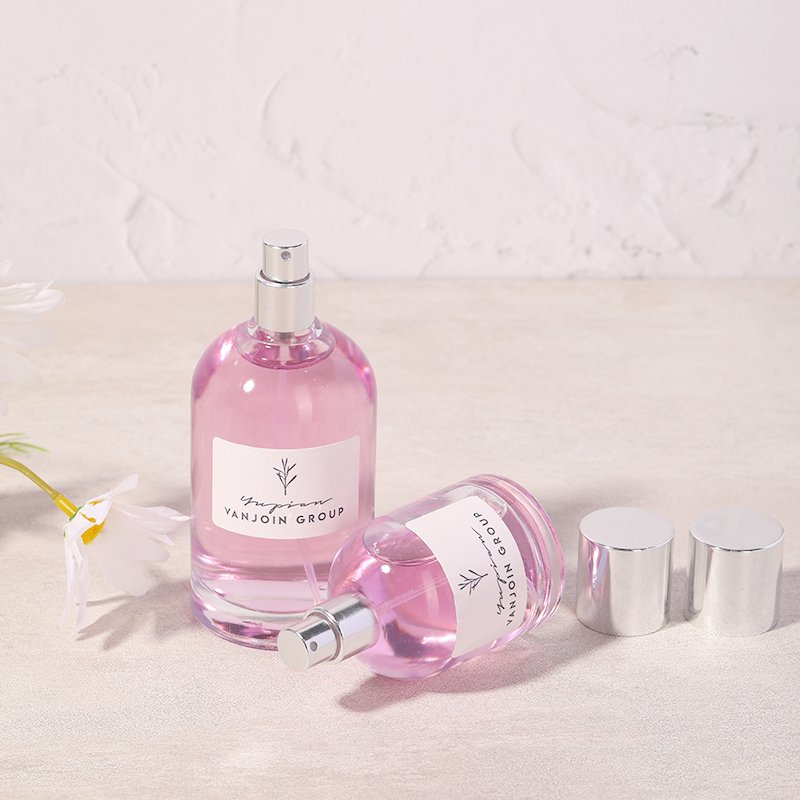 100ml Empty Perfume Glass Bottles Round Clear Refillable Perfume Bottle Spray Parfum Bottle