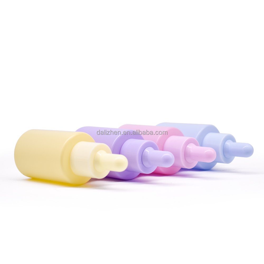Luxury Empty 30ml Frosted Glass Flat Shoulder Round Liquid Serum Foundation Lotion Packaging Cosmetic Packaging Pump Bottle