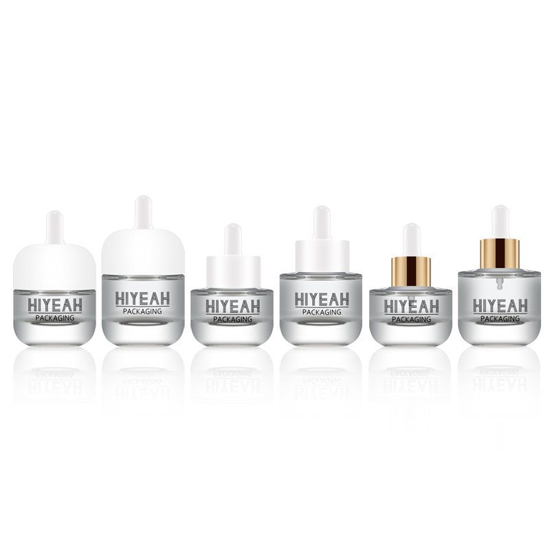 Round Oil Serum Glass Dropper Bottle 30ml Eye Dropper Glass Bottle Pink Black Dropper Bottle For Cosmetic