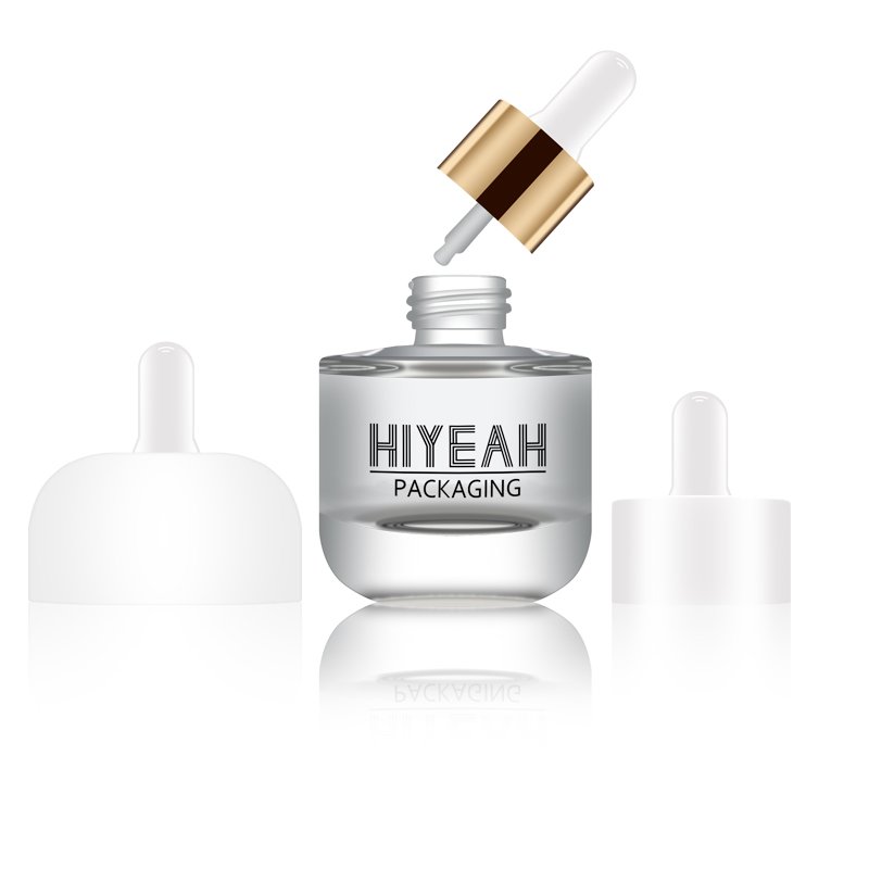 Round Oil Serum Glass Dropper Bottle 30ml Eye Dropper Glass Bottle Pink Black Dropper Bottle For Cosmetic