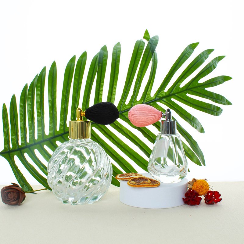 100ml Clear Vintage Style Perfume Bottle Long/Short Spray Tassels Atomizer Pump Refillable Glass Bottles