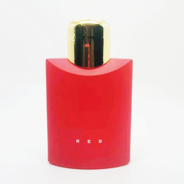Wholesale Custom OEM ODM Logo 100ml Matte Black Red Fragrance For Men Glass Black Men's Perfume Spray Bottle Packaging With Box