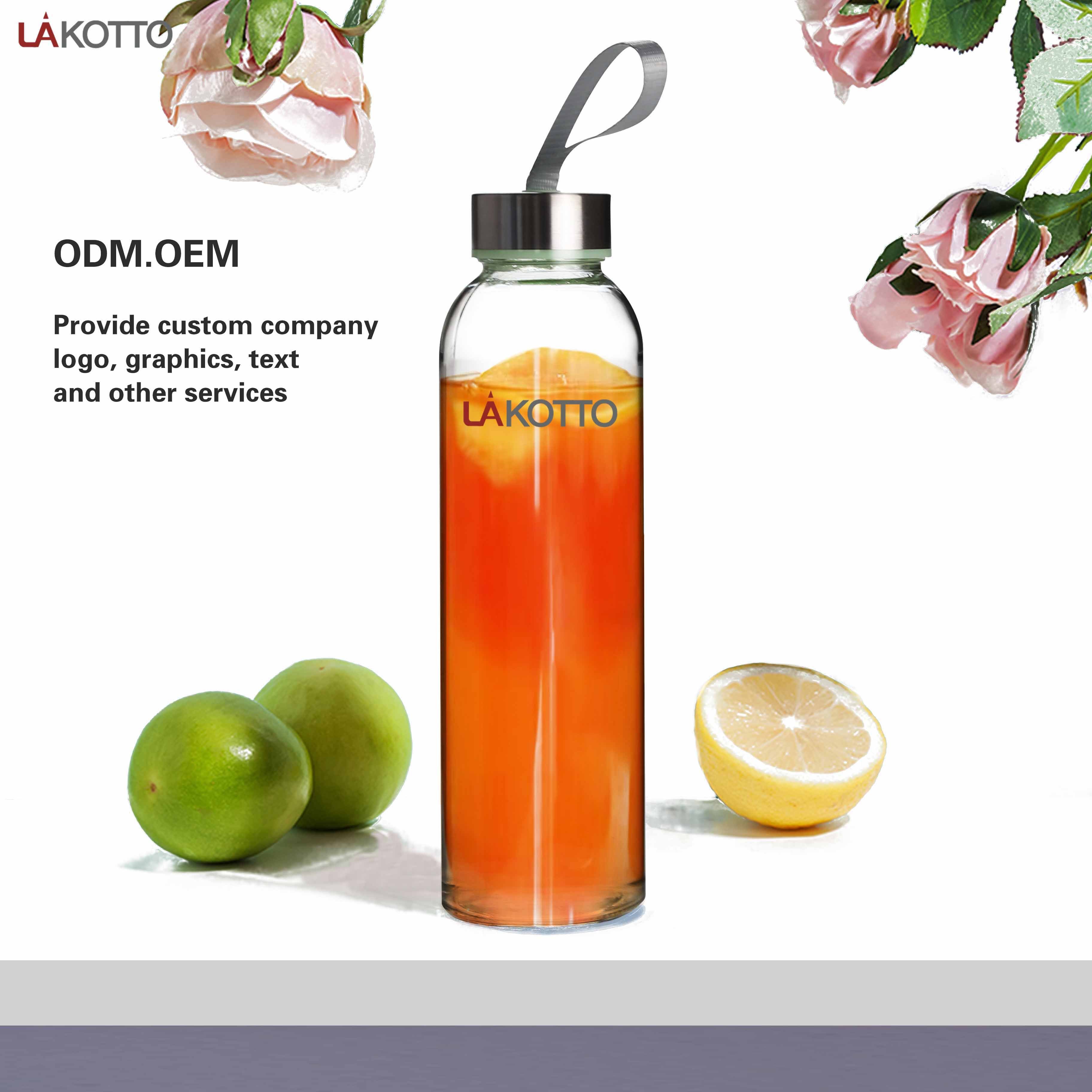 Glass Bottles Eco Friendly Bpa Free Stainless Steel Lid Drinking Bottle 500ml Drinking Custom Glass Water Bottle