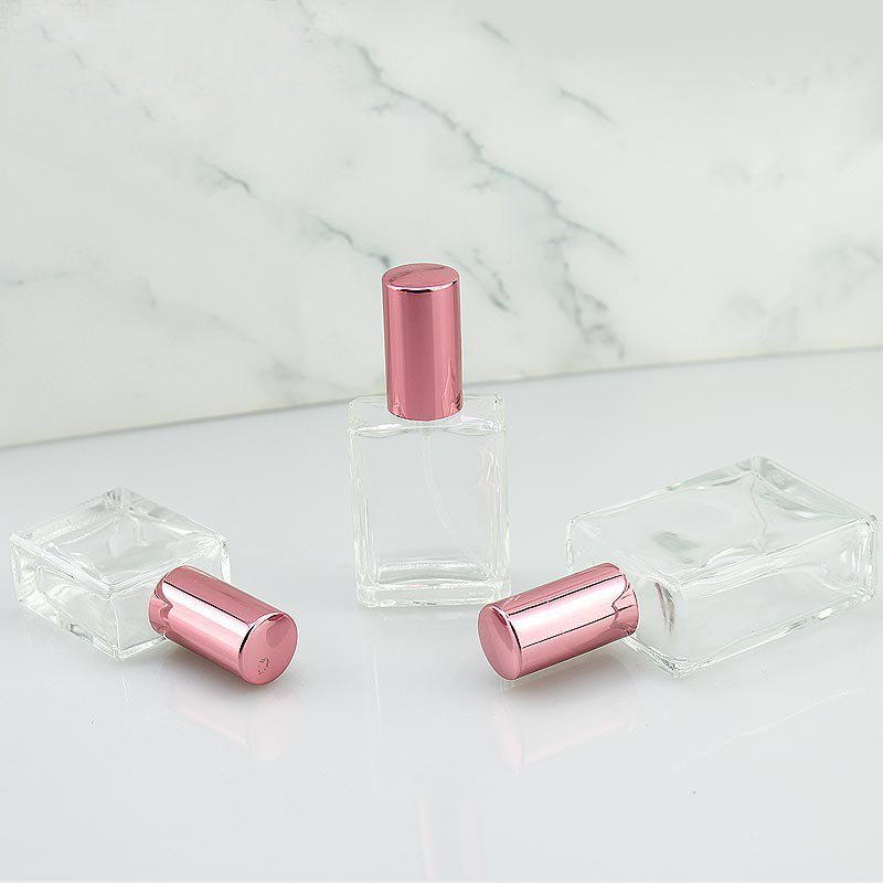 Custom Logo Luxury 10ml 15ml 30ml Clear Square Glass Spray Perfume Bottle Small Empty Refillable Spray Bottle