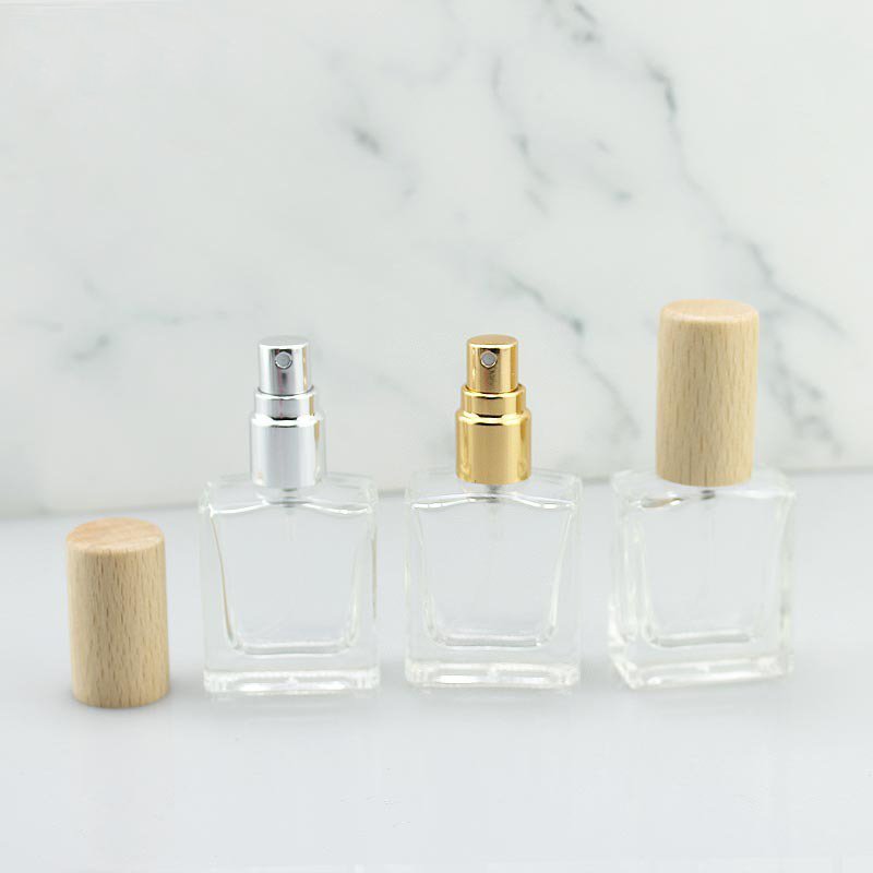 Custom Logo Luxury 10ml 15ml 30ml Clear Square Glass Spray Perfume Bottle Small Empty Refillable Spray Bottle