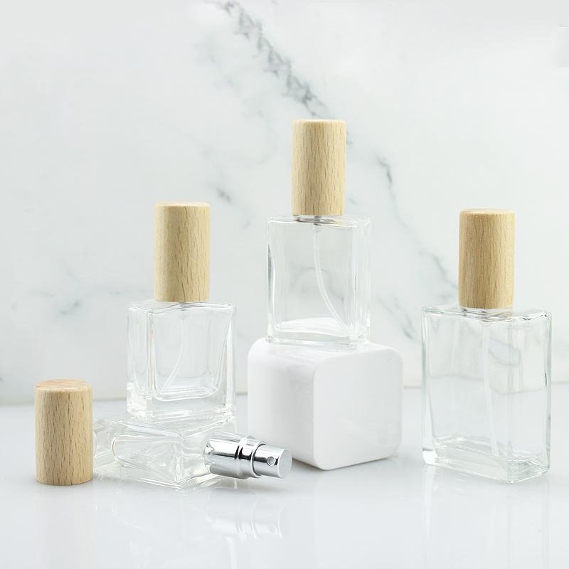 Custom Logo Luxury 10ml 15ml 30ml Clear Square Glass Spray Perfume Bottle Small Empty Refillable Spray Bottle
