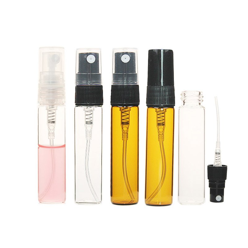 2ML 3ML 5ML 10ML Clear Perfume Glass Atomizer Sample Bottle Mini Glass Spray Bottle Empty Travel Refill Perfume Tester Vial