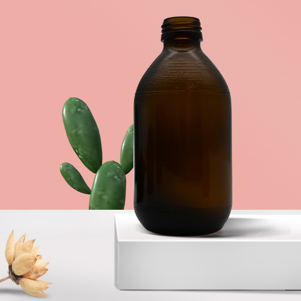 Customer clear 240ML brown glass Beverage bottle to order