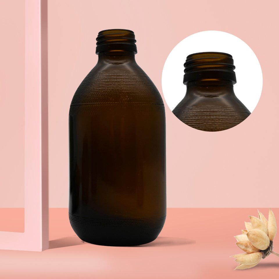 Customer clear 240ML brown glass Beverage bottle to order