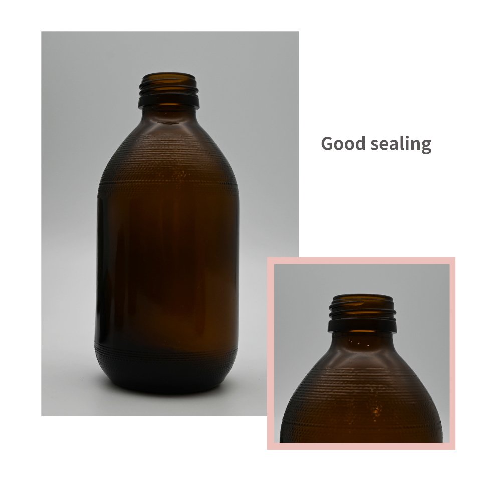 Customer clear 240ML brown glass Beverage bottle to order