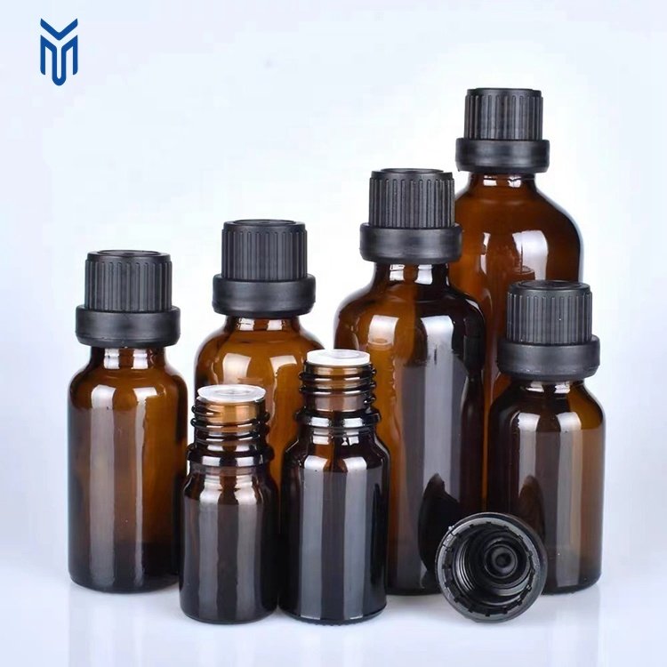 Wholesale 5ml 10ml 15ml 20ml 30ml 50ml 100ml empty amber glass essential oil dropper bottle oil bottle serum bottle with dropper