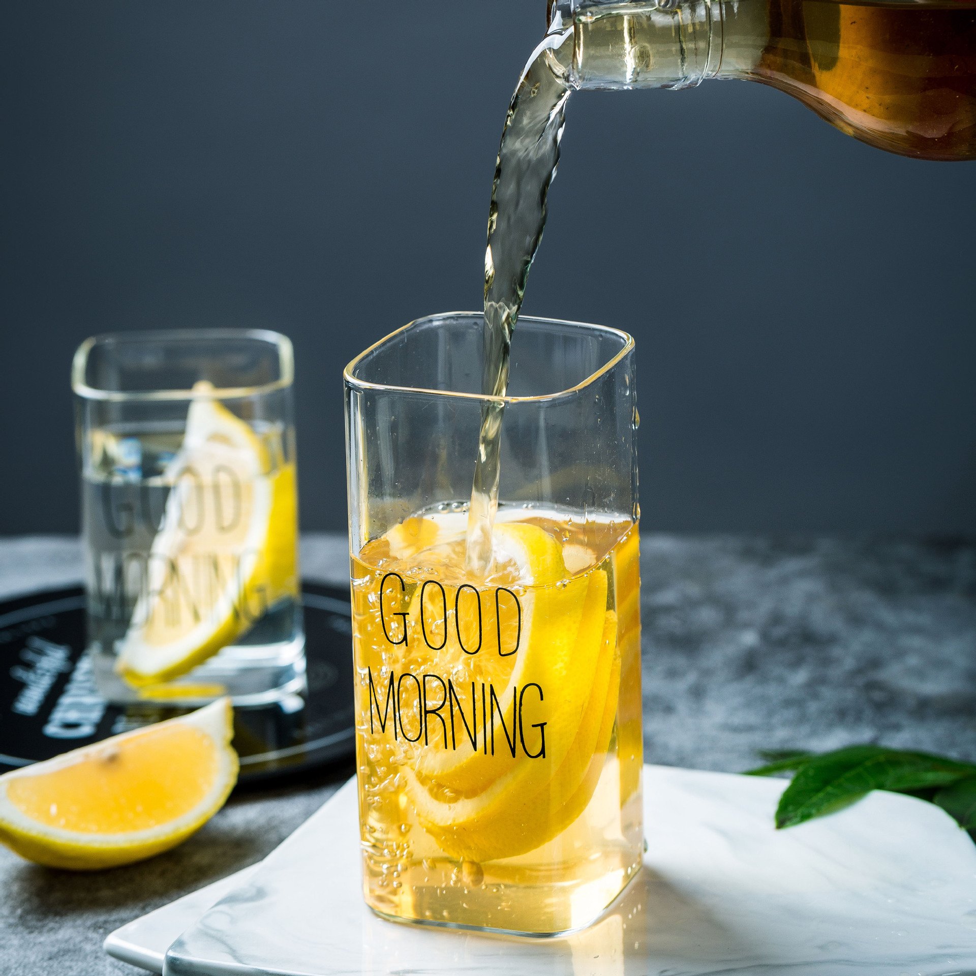 Clear Thin Glass Bottle 400ml Milk Coffee sport Square Glass Water Cup Custom Juice Tea Mug