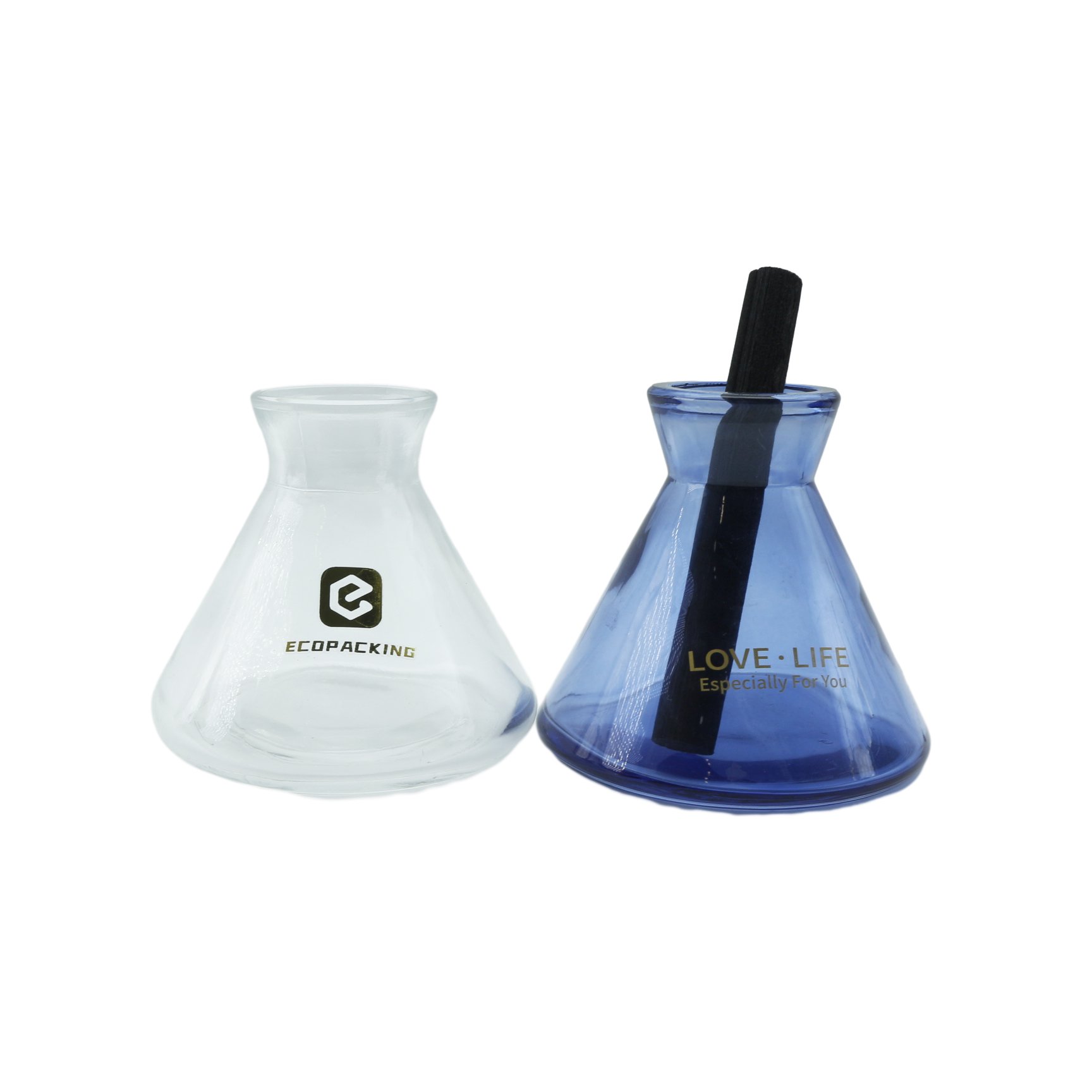 luxury aroma diffuser bottle customized room reed diffuser glass bottles with lids and reeds