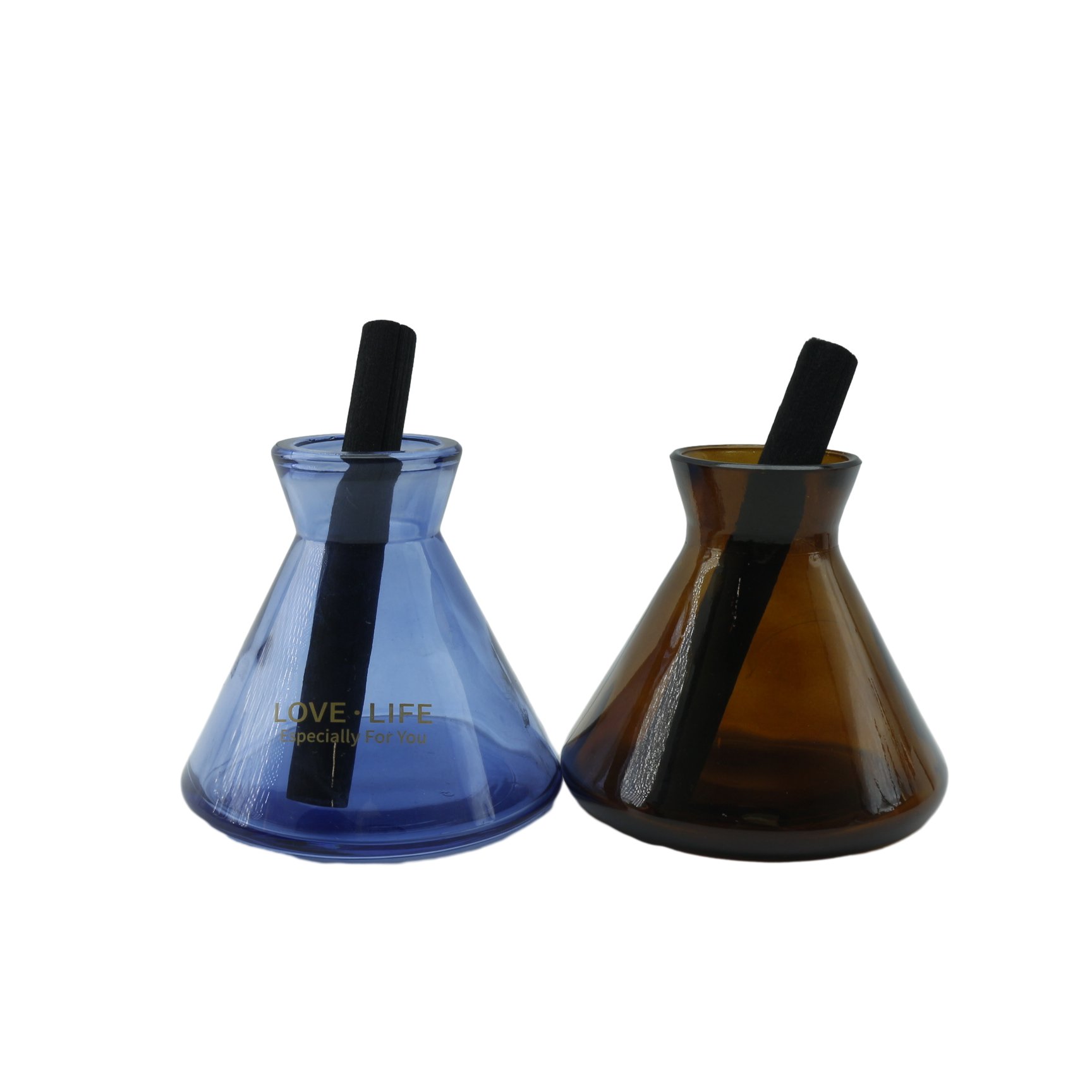 luxury aroma diffuser bottle customized room reed diffuser glass bottles with lids and reeds